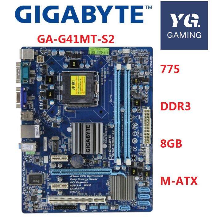 GIGABYTE GAG41MTS2 Desktop Motherboard G41 Socket LGA 775 For Core 2