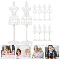 Teniron ชุดตุ๊กตา 12pcs ยืนชุดตุ๊กตาผู้สนับสนุน Mannequin Mini Doll Clotes Stands