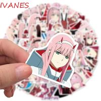 IVANES 100pcs Fanxx Stickers Anime Car Stickers ZERO TWO Sticker Guitar Motorcycle Waterproof Luggage Skateboard Kids PVC Decals