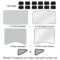 Model3 Sunroof Skylight Sunshade for Tesla Model 3 Y 2021 Front Rear 3rd Upgrade Sun Shade Windshield Glass Roof Blind Shading