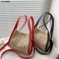 ▬✎▦ Contrast contracted female bag restoring ancient ways the new 2023 straw leisure womens shoulder hand worn package