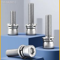 ∏☜❏  10Pcs Hexagon Socket Head Knurled With Washer Three Combination Machine Screw M2.5 M3 M4 M5 M6 M8 304 Stainless Steel Bolts