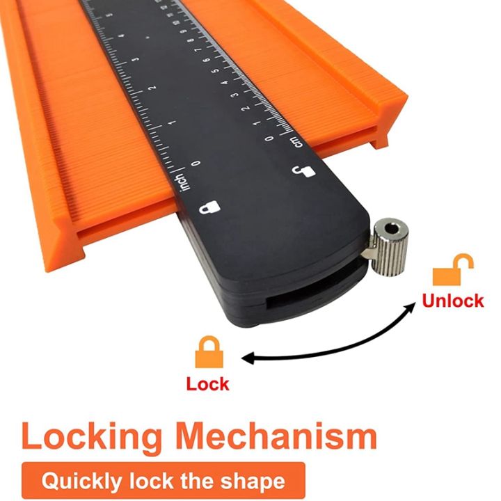 10-inch-measuring-ruler-super-gauge-shape-and-outline-tool-measuring-ruler-shape-duplicator-measuring-ruler-with-lock