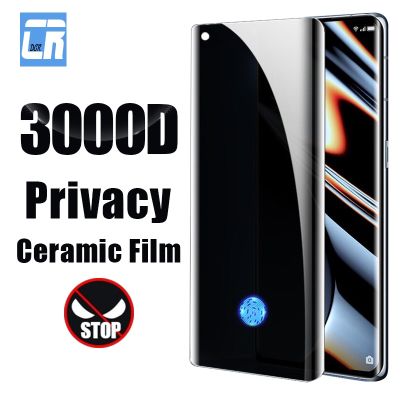 3000D Privacy Screen Protector for Oppo Find X5 X3 X2 Neo Curved Anti Spy Protective for Oppo Reno 6 5 4 3 Pro Ceramic Soft Film