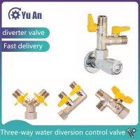 [HOT DUlQWBVNN 560] Diverter วาล์วสามทางหนึ่งในสองออกล้างรถท่อน้ำเครื่องซักผ้า4จุดสดทองแดงบอลวาล์วก๊อกน้ำน้ำ D Ivider