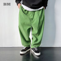 2022 Japanese Streetwear Loose Casual Harem Pants Couple Corduroy Trousers Harajuku Oversized Straight Skateboard Sweatpants Men