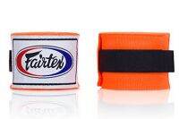 แฟร์เท็กซ์ ผ้าพันมือชกมวย ผ้าพันมือมวย มวยไทย ออกกำลังกาย ฟิตเนส สีส้ม Fairtex HW2 Orange Boxing Fitness Exercise Hand Wraps Bandages Protection Nylon Cotton 4.5 m.