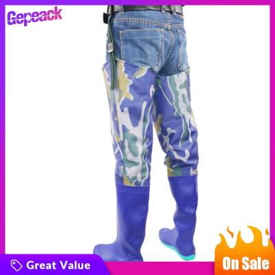 Gepeack กางเกงลุยน้ำแนวฮิปฮอปลุยน้ำบูทยาวถึงระดับสะโพกไม่ลื่นต้นขาผู้ชายผู้หญิง