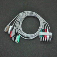 ใช้งานร่วมกับ -HP MP203040 43100A,,43120A,43200A ECG 5 Leadwires Clip End ECG Trunk Cable ลวดสาย AHA