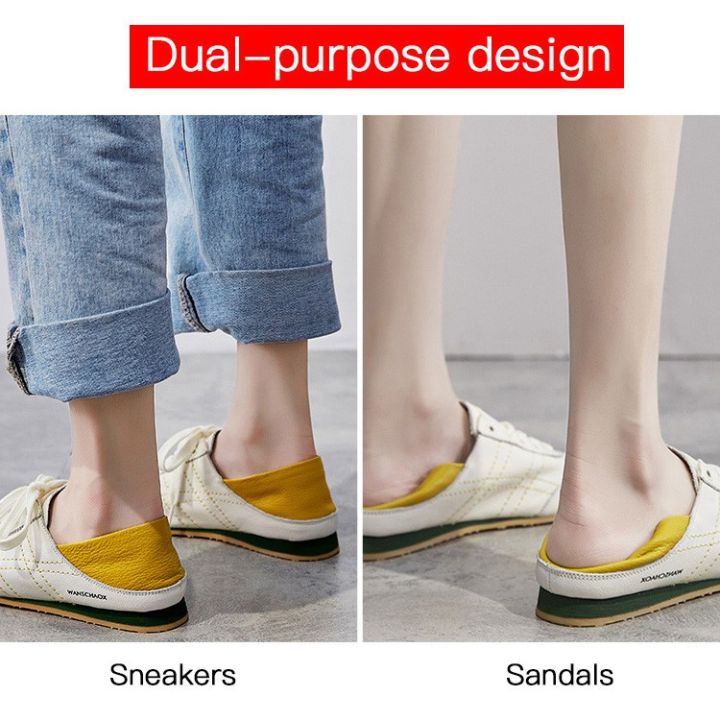 vivinice-dual-purpose-สีขาวรองเท้าหนังวัว-stable-ส้นรองเท้าผ้าใบสำหรับวัยรุ่นพื้นรองเท้านุ่มเดินสบาย