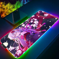 Hololive Virtual Youtuber Mouse Car Pad Rgb Mat Xl Mousepad Mats Luminescence Gamer LED Keyboard Large Desk 900x400 Gaming