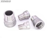 ❦♤△ 304 Stainless Steel Pipe Fitting 3/8 1/2 3/4 1 1-1/4 1-1/2 BSP Male to Female Thread Tube Connector