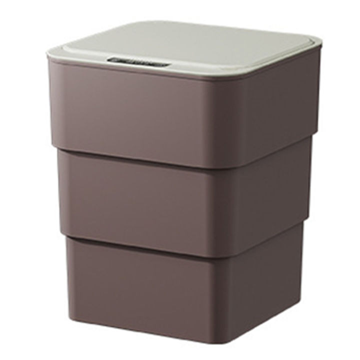 ถังขยะอัจฉริยะ18l-พร้อมฝาปิดถังขยะพลาสติกถังขยะถังขยะสำหรับห้องนอนห้องน้ำของแท้คุณภาพสูงสำนักงาน-rv
