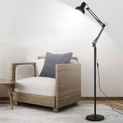 โคมตั้งพื้นพับเก็บได้สีแดง สีขาว สีเงิน สีเหลือง สีดำ Adjustable floor lamp Abele