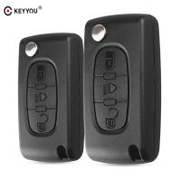 Keyyou สำหรับซีตรอง C2 C3 C4 C5 C6 C8 3ปุ่มพลิกโครงเปลือกนอกเคสกุญแจ Mobil Remote Control Fob VA2 CE0523ใบมีด