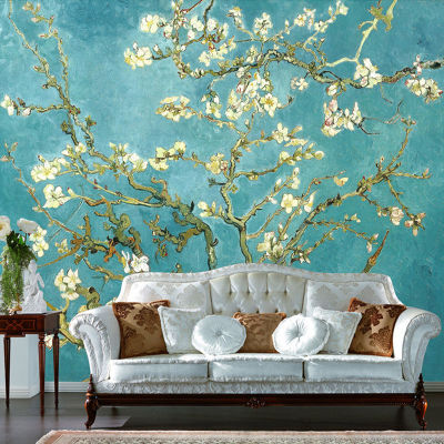 [hot]Custom 3D Mural Retro Oil Painting Flowers Photo Wallpaper Home Decor Living Room 3D Wall Paper Landscape Papel De Parede Flores