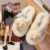 Womens slippers are worn in autumn indoor household plush cotton slippers