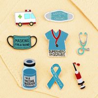 【DT】hot！ Doctor Enamel Pins Stethoscope Ambulance Brooches Men Coat Lapel Pin Badges Jewelry Wholesale