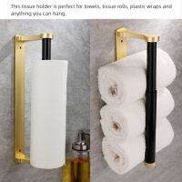 Toilet Paper Holder Adhesive Kitchen Bathroom Aluminum Matt Gold Black Sliver Stand WC Paper Towel Hanger Rack Tissue Roll Shelf Toilet Roll Holders