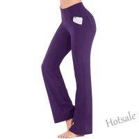 【hot sale】❀◘◇ C04 Large size micro flared leg pants high waist casual girls yoga pants in stock