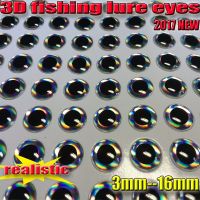 【LZ】❅  2017NEW 3D fishing lure eyes fly eyes choose size:3MM--16MM quantity:500pcs/lot  realistic artificial fishing eyes color:sliver