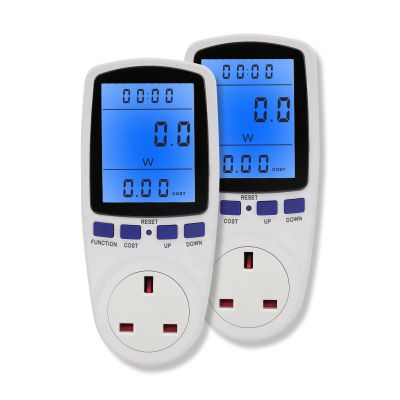 British standard back blue light power metering socket multi function power monitor intelligent billing socket meter