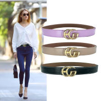 Luxury Brand Leather Belts For Women High Quality Waist Strap Designer Rhinestone G Buckle Female Ladies Waistband Jeans Girdle