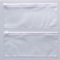 100pcslot PVC Transparent Frosted Envelope Binder Pocket pen bag plastic waterproof underwear bag 18cmx8cm