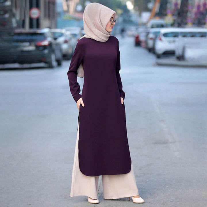 muslimjubah-abaya-kaftan-ชุดแขนยาวผู้หญิง-ชุด-sui-แบบมุสลิมของผู้หญิง-jubah-อาหรับ-jubah-umerah