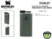 Stanley CLASSIC WIDE MOUTH FLASK 8OZ HAMMERTONE# GREEN#ขวดเครื่องดื่ม