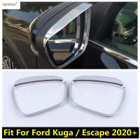 กระจกมองหลัง Rain Shade กันฝนคิ้วสำหรับ Ford Escapekuga 2020 - 2023 ABS Chrome อุปกรณ์เสริมภายนอก