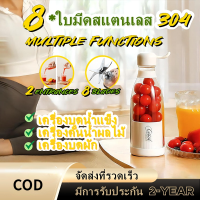 Juicer Machine เครื่องปั่นน้ำผลไม้พกพา  เครื่องปั่นพกพา ปั่นน้ำแข็ง เครื่องปั่นน้ำผลไม้ เครื่องปั่นผลไม้ blender smoothie เครื่องปั่นไร้สาย Mijia Wireless เครื่องปั่นน้ำแข็ง 8ใบมีดสแตนเลส 304