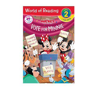 World of reading: Minnie vote for Minnie (Level 2 reader plus fun facts) D.isney graded Book Mickey Mouse