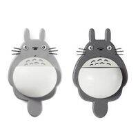 1PCS Cute Cartoon Totoro Toothbrush Wall Mount Holder for family Decoration Bathroom Organizer Tools Accessories