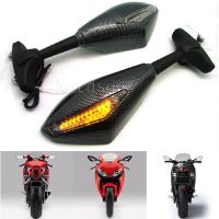 Bright Turn Signal Light Blinker Racing Side Rear View Mirror For Suzuki GSXR 600 750 GSXR 1000 GSXR 1100 Hayabusa Mirrors