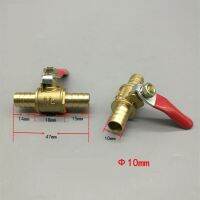 Red Handle Valve 6mm 8mm 10mm 12mm Hose Barb Inline Brass Water Oil Air Gas Fuel Line Shutoff Ball Valve Pipe Fittings Valves