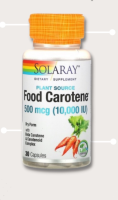 Solaray, Food Carotene with Beta Carotene &amp; Carotenoid Complex, 500 mcg (10,000 IU), 30 Capsules