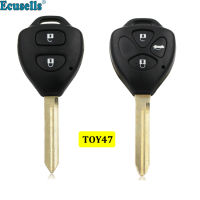 Oibwye 2ปุ่ม3ปุ่มอะไหล่กุญแจรีโมตซองใส่เปลือกสำหรับ Toyota Corolla Camry Auris TOY47คีย์แบบอันคัท