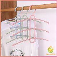 Thai pioneers ไม้แขวนเสื้อ ก้างปลา ไม้แขวน 3 ชั้น Portable Hanger