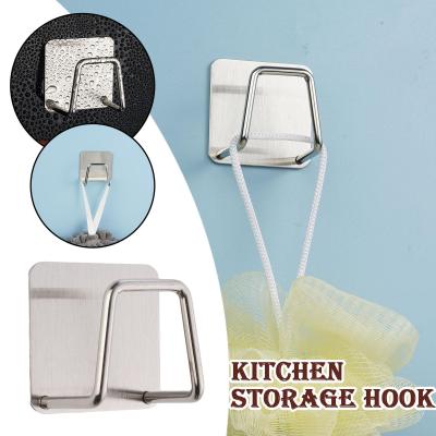 Stainless Steel Kitchen Sponge Holder Kitchen Storage Accessories Sink Rack Hook Drying Drain Organizer K2U2