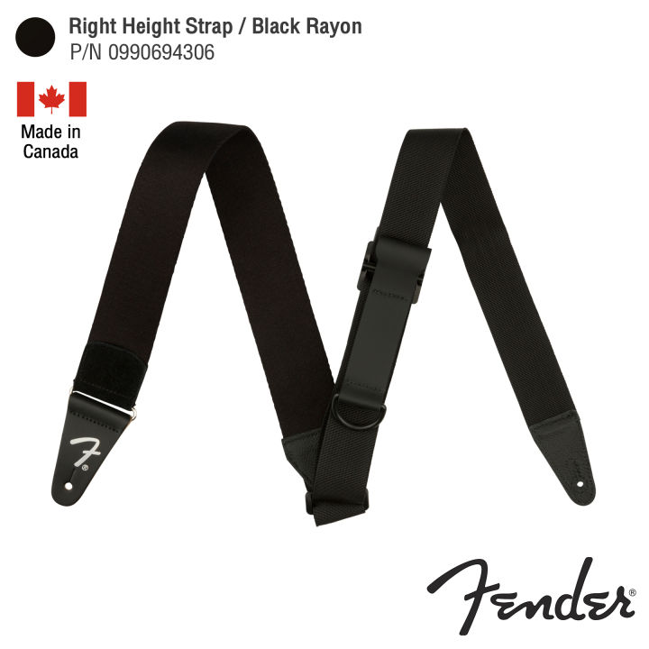 fender-right-height-strap-สายสะพายกีตาร์-สำหรับโปร่ง-ไฟฟ้า-เบส-กว้าง-2-ปรับความยาวได้-43-57-นิ้ว-ปลายสายหนังแท้-made-in-canada