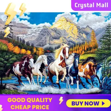 DIY 5d Diamond Painting Horse Run Animal Spirit Of Freedom Mosaic