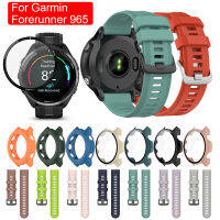 สายปกป้องหน้าจอสำหรับ Garmin Forerunner 955เคสกระจกเทมเปอร์สายรัดสายรัดนาฬิกาข้อมืออัจฉริยะ2023แบบใหม่