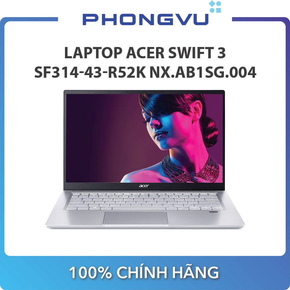 Máy tính xách tay/ Laptop Acer Swift 3 SF314-43-R52K (AMD Ryzen 7 5700U) (NX.AB1SG.004) (Bạc)