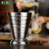 0.5/1/ 1.5/2/ 2.5oz Stainless Steel Measuring Cups Party Wine Cocktail Shaker Double Tone Jigger Shot Drinks Rectification Mixed