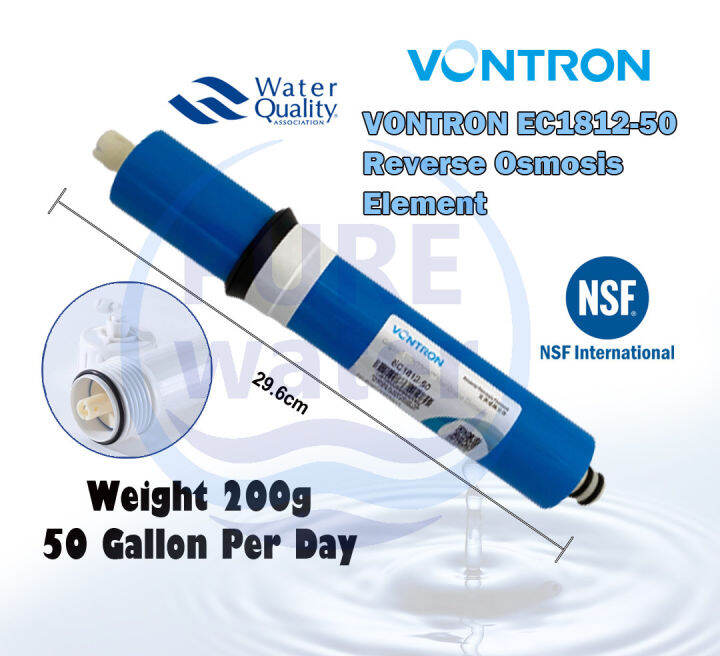 VONTRON Original EC181250 Reverse Osmosis Membrane Element 50GPD RO
