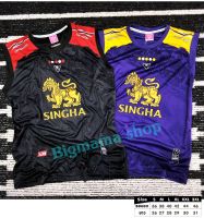 เสื้อกีฬา แขนกุด K9 สกรีน SINGHA