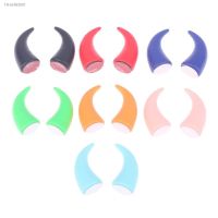 ۞ 2Pcs Silicone Dirt-Bikes Motorcycle Helmet Devil Horn Cat Ears Decoration Universal Motorbike Bicycle Decoration Helmet Stickers