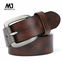 【CW】 Medyla Fashion Men 39;s Belt Top Natural Genuine Leather Sturdy Buckle Men Vintage Belt Suitable For Jeans Casual Pants Cummerbund - Belts - AliExpress