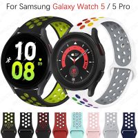 สายรัดเปลี่ยนซิลิโคนสำหรับ Samsung Galaxy Watch 5 / Pro 4 40มม. 44มม. 45มม. สร้อยข้อมือกีฬา